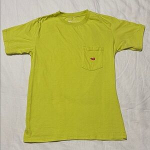 Southern Marsh Embroidered Pocket Tee, Electric Lime